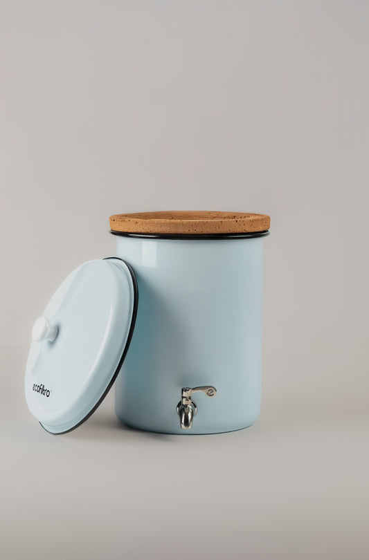 Mini Ecofiltro Acero Vitrificado Celeste