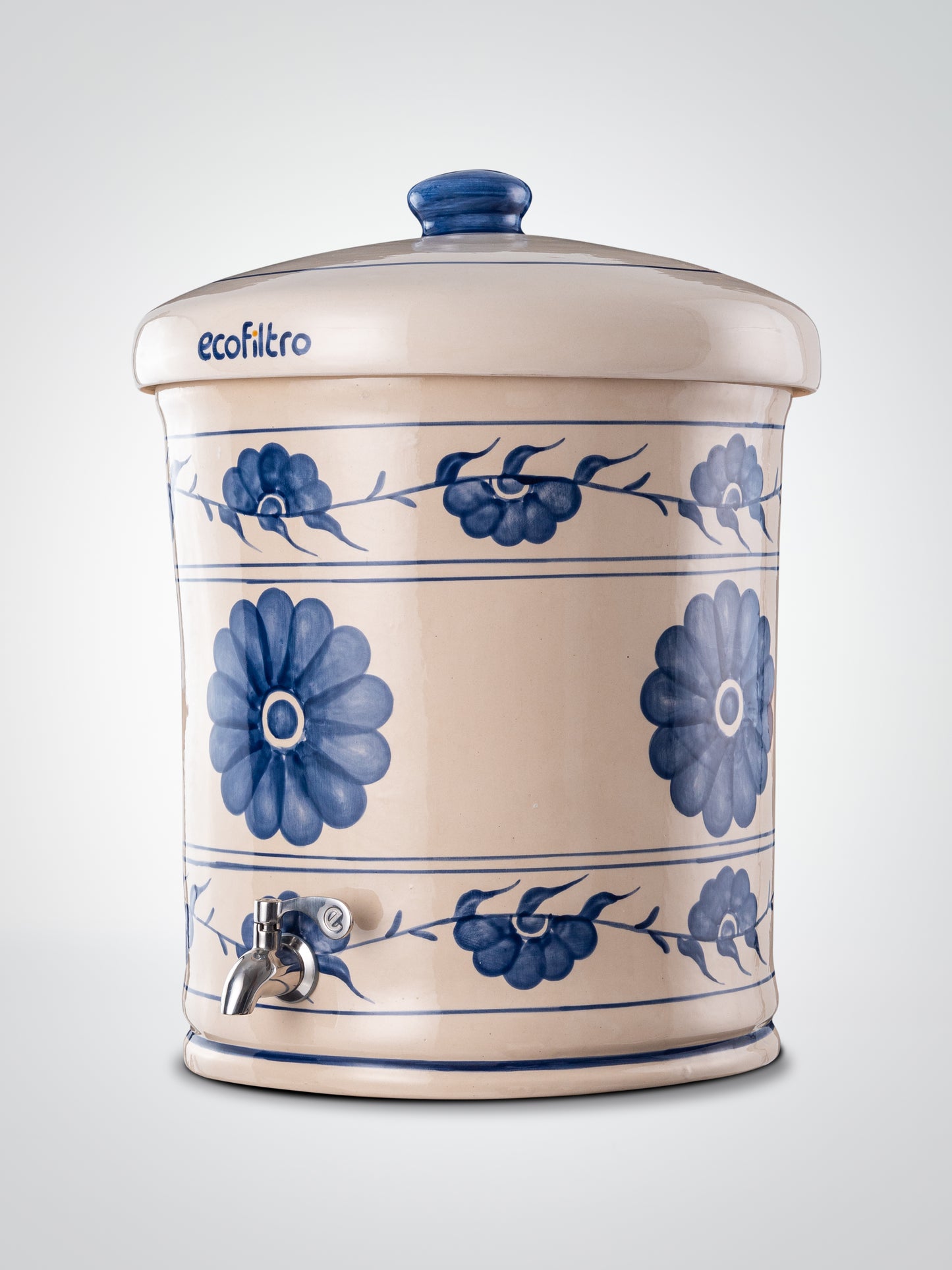 Ecofiltro Cerámico Flor Azul