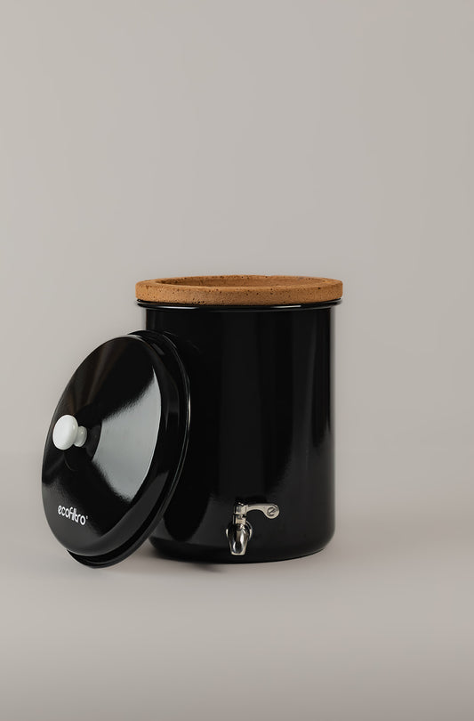 Mini Ecofiltro Acero Vitrificado Negro