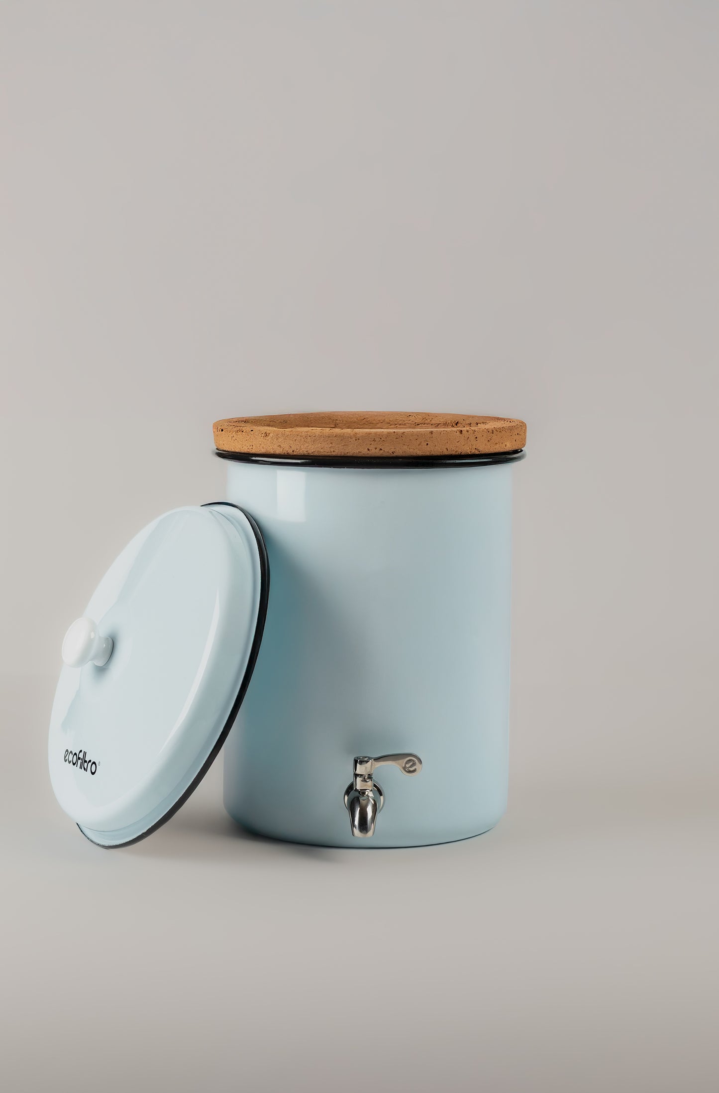 Mini Ecofiltro Acero Vitrificado Celeste