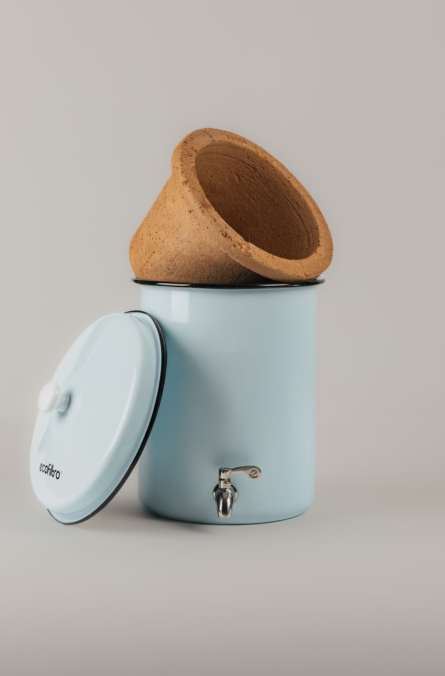 Mini Ecofiltro Acero Vitrificado Celeste