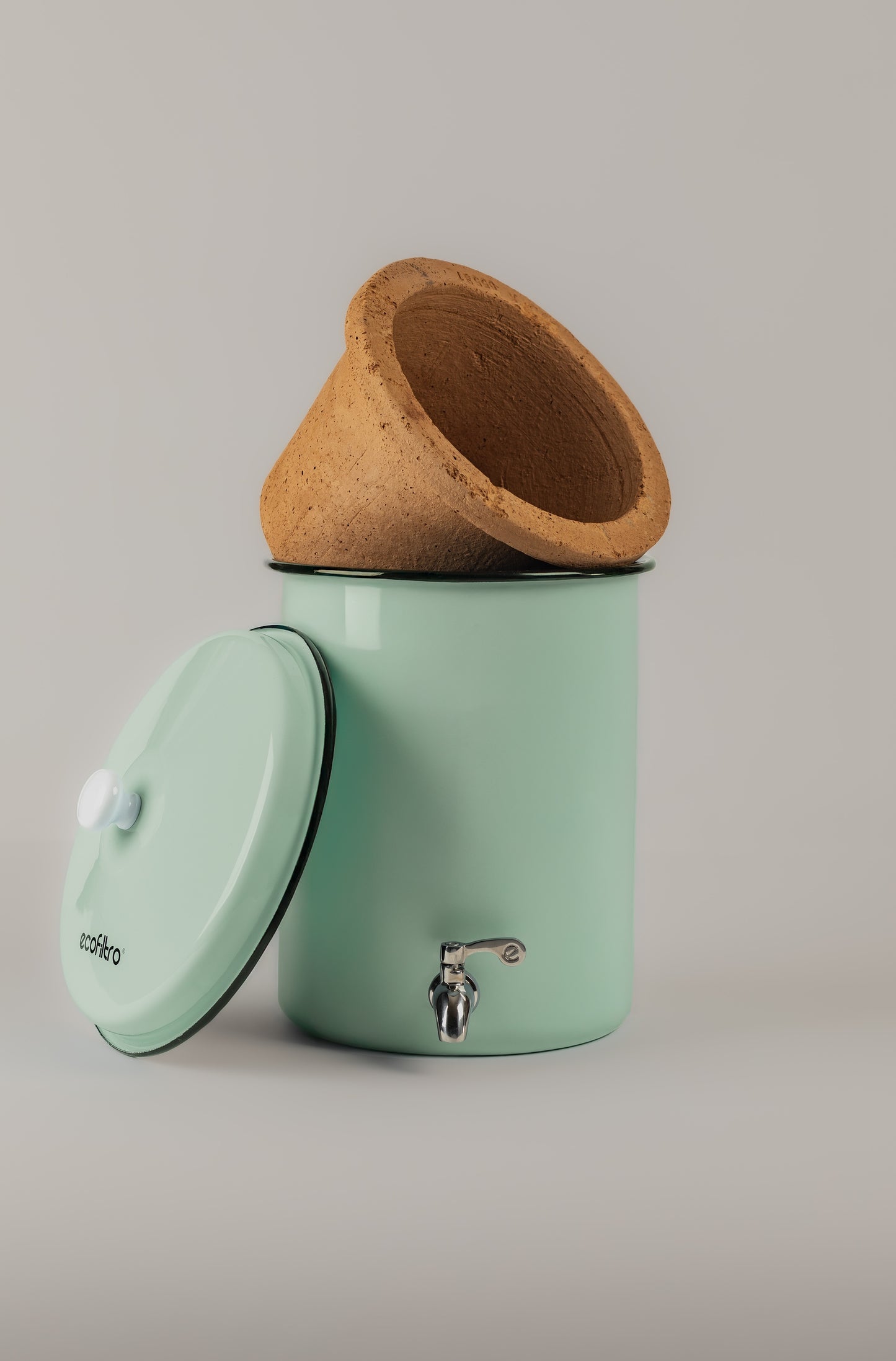 Mini Ecofiltro Acero Vitrificado Menta