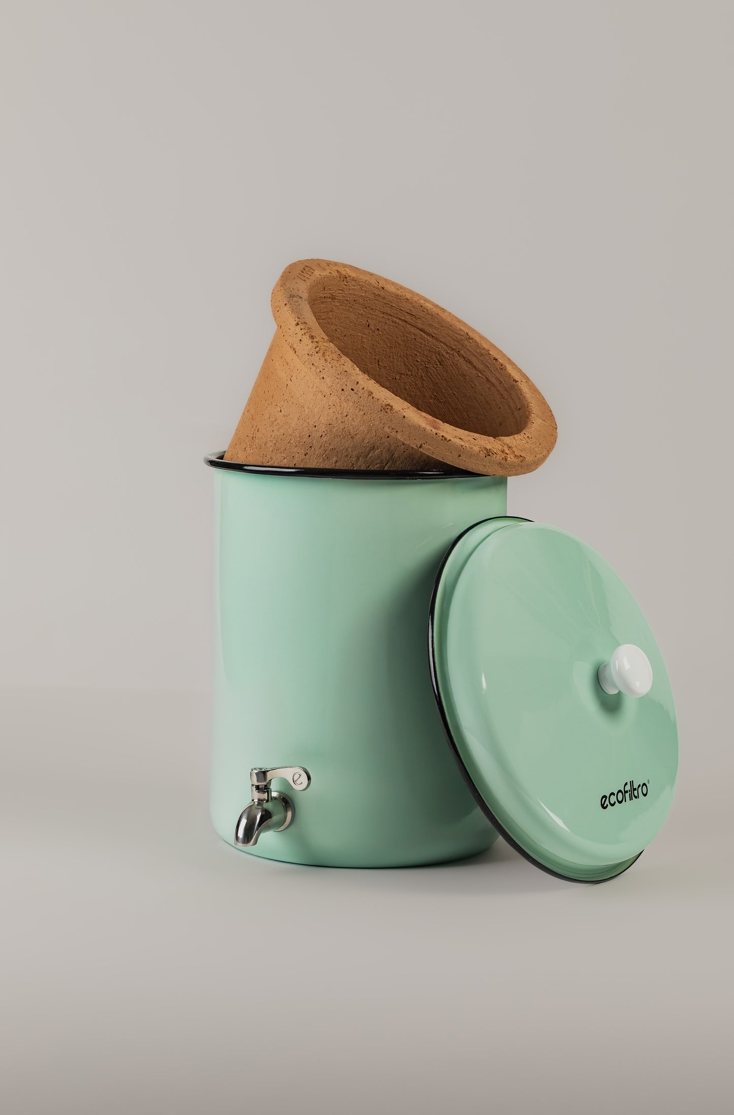 Mini Ecofiltro Acero Vitrificado Menta