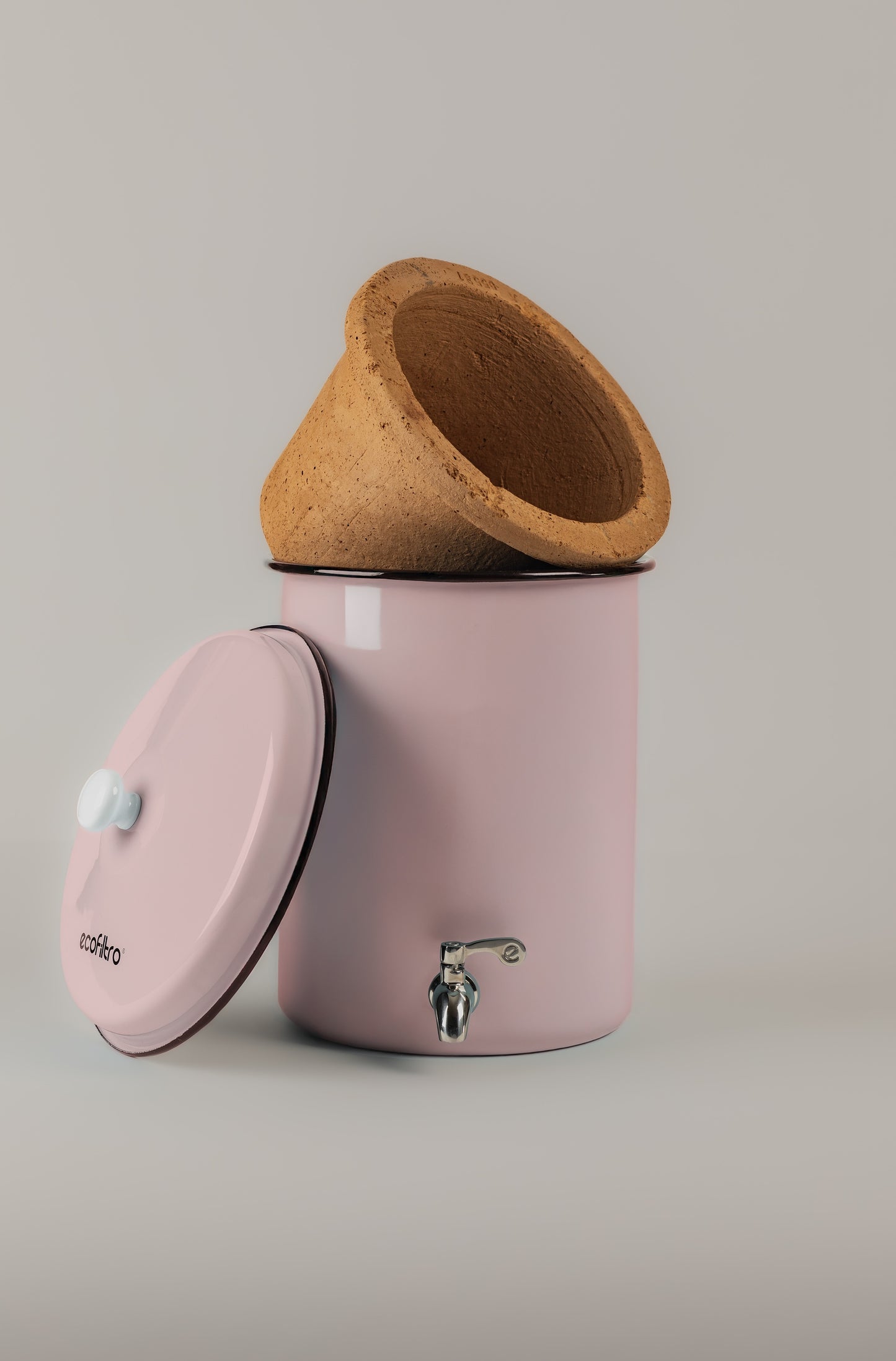Mini Ecofiltro Acero Vitrificado Rosado
