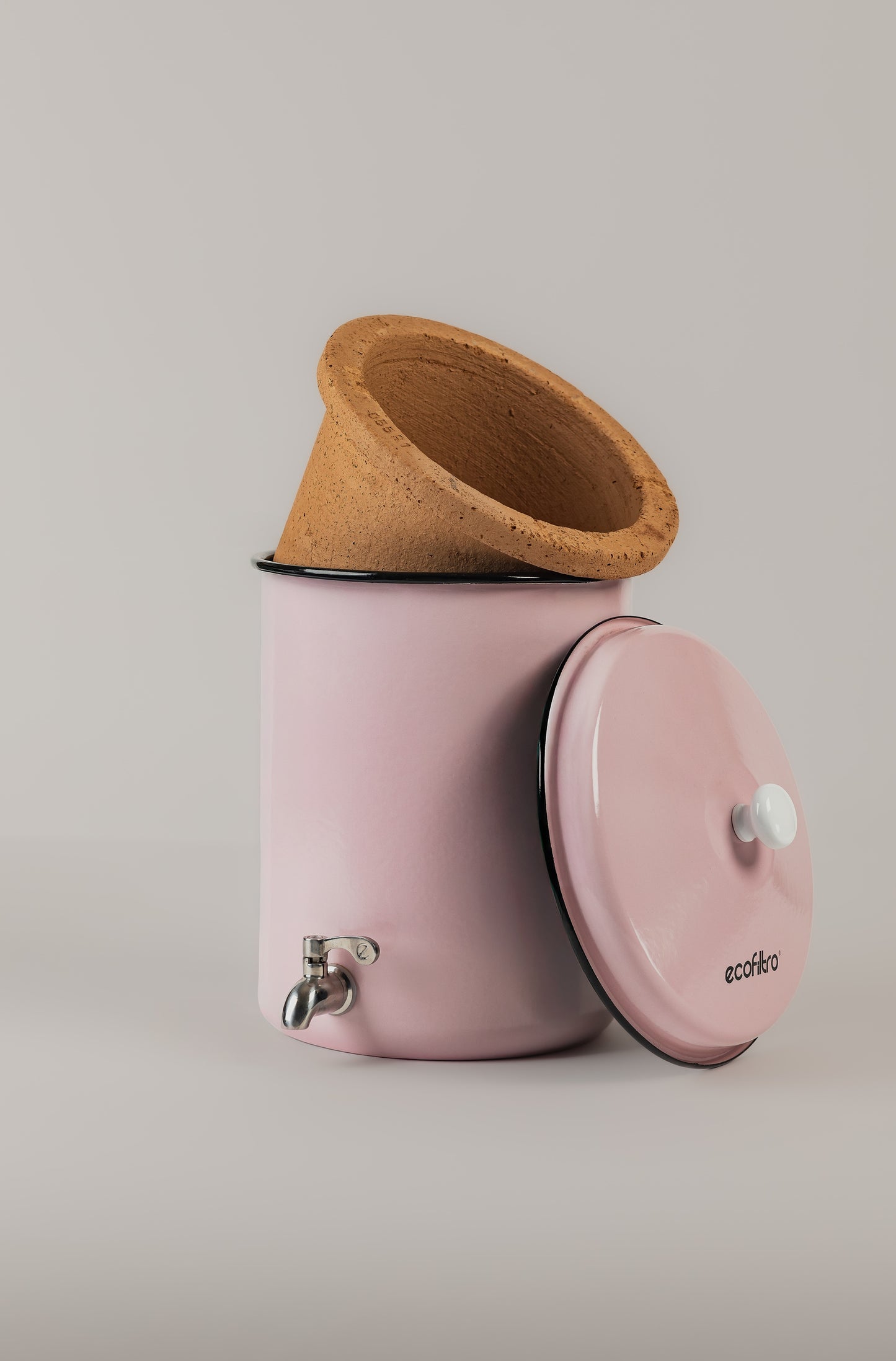 Mini Ecofiltro Acero Vitrificado Rosado