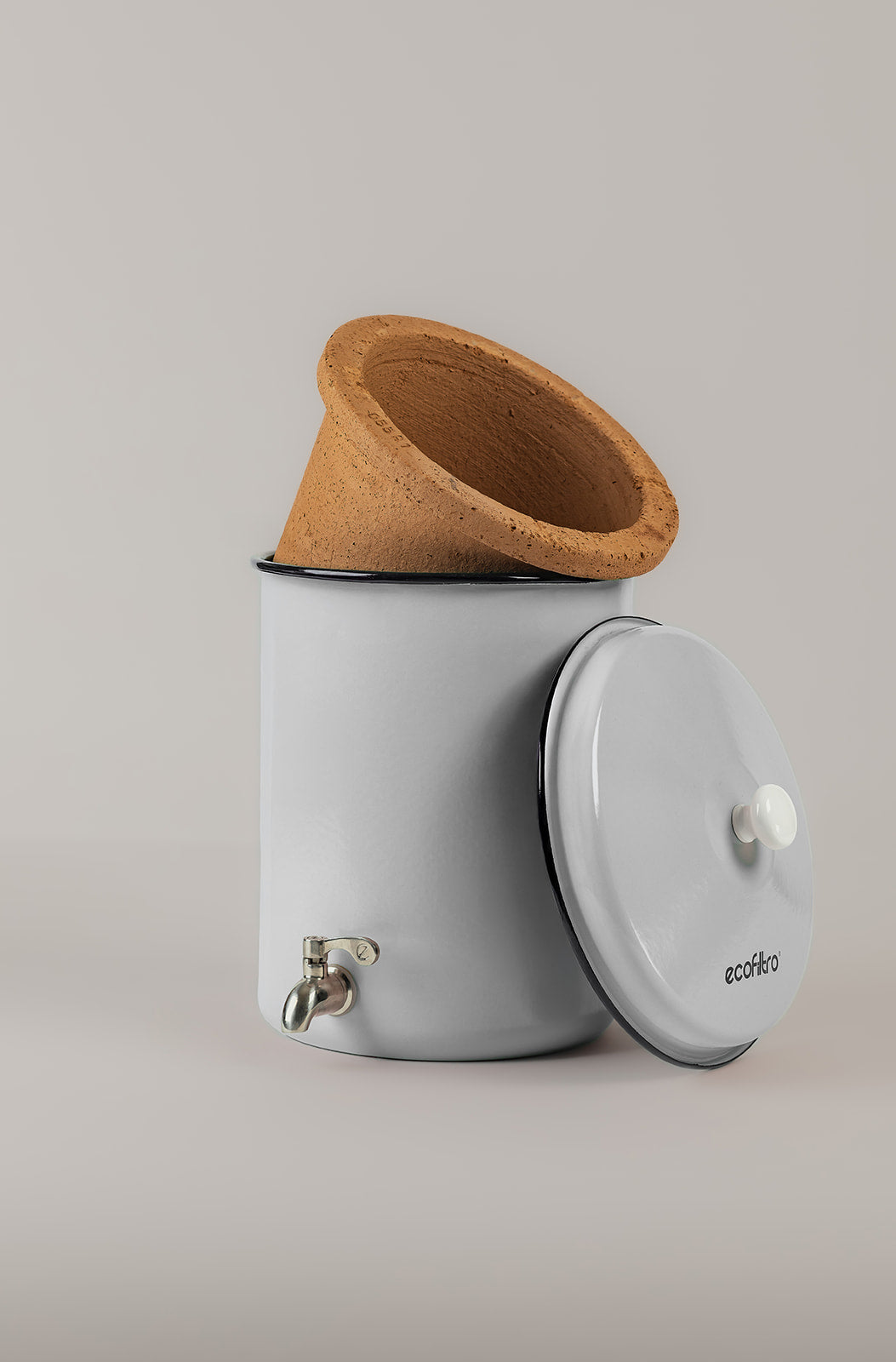 Mini Ecofiltro Acero Vitrificado Blanco