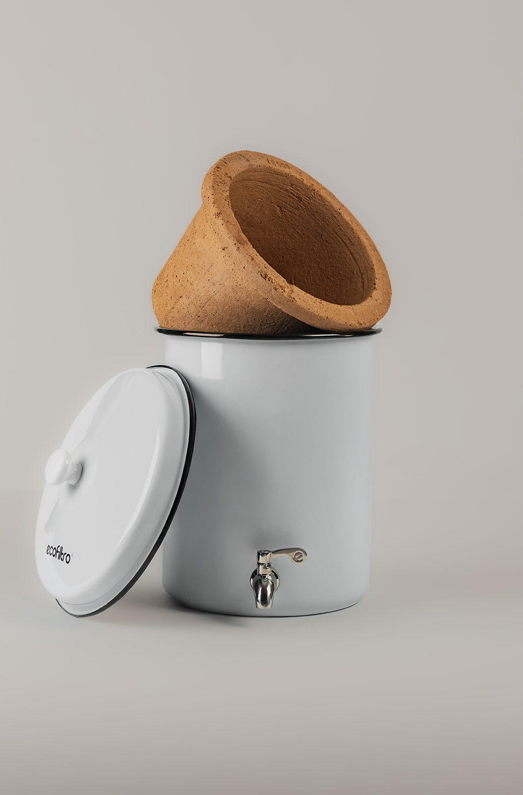 Mini Ecofiltro Acero Vitrificado Blanco
