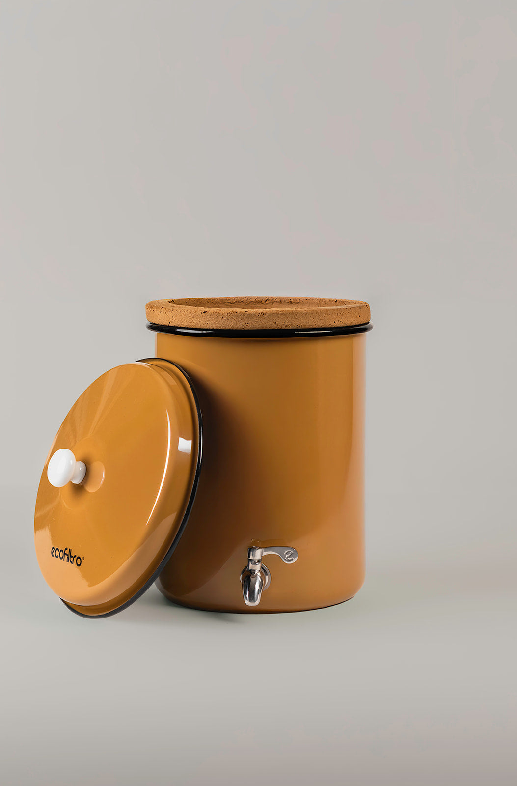 Mini Ecofiltro Acero Vitrificado Amarillo