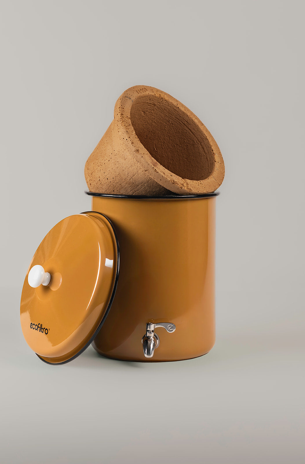 Mini Ecofiltro Acero Vitrificado Amarillo