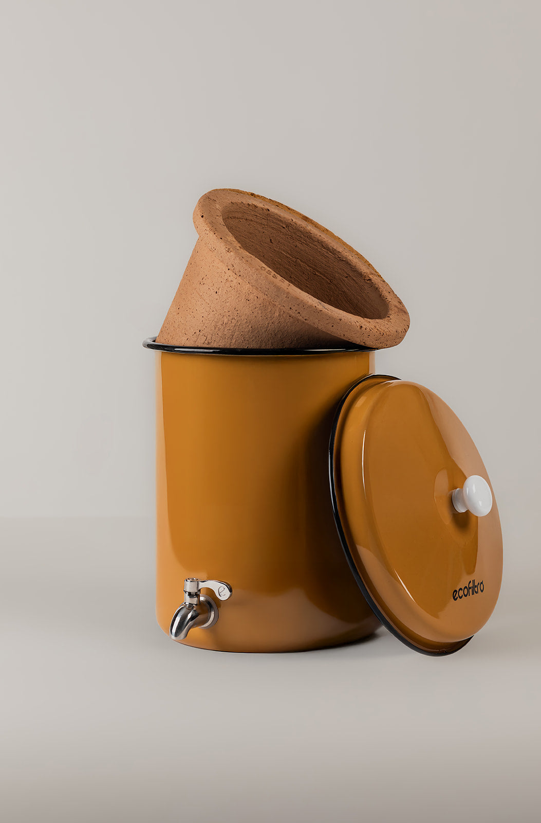 Mini Ecofiltro Acero Vitrificado Amarillo