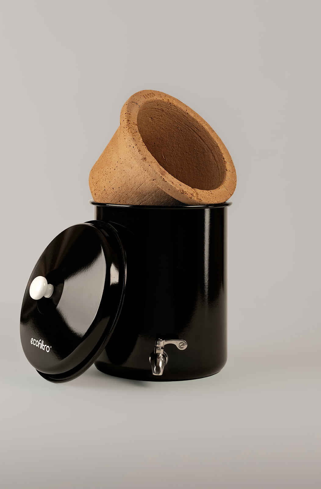 Mini Ecofiltro Acero Vitrificado Negro