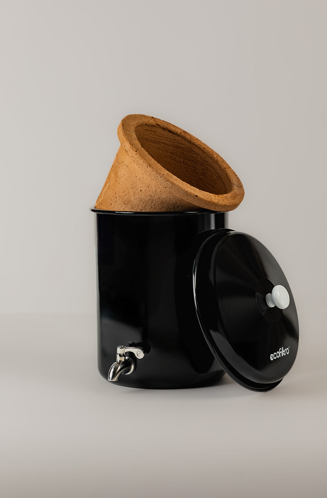 Mini Ecofiltro Acero Vitrificado Negro